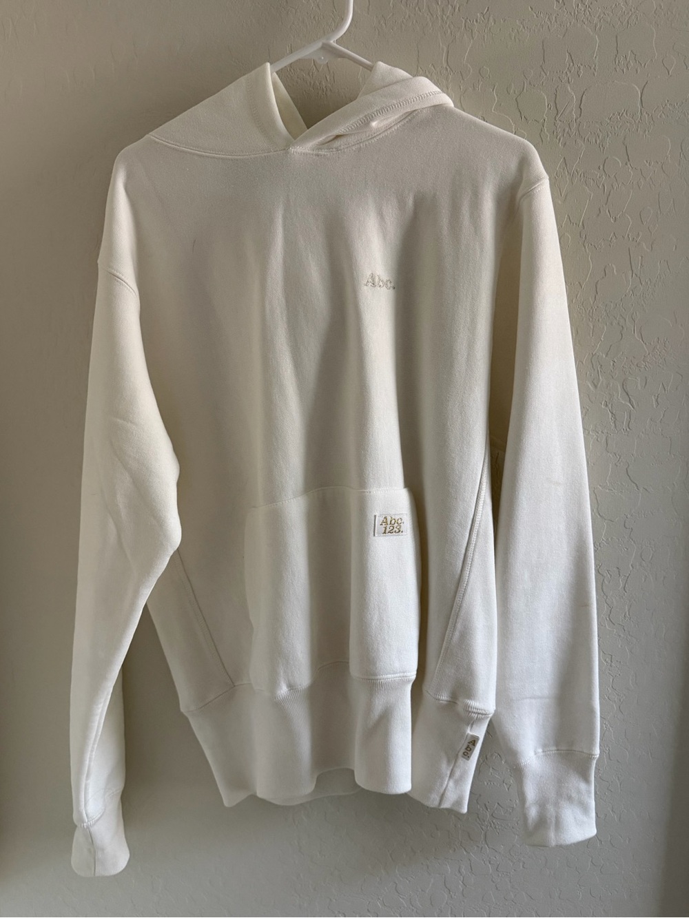 Advisory Board Crystals Selenite White Popover Hoodie Sz. S